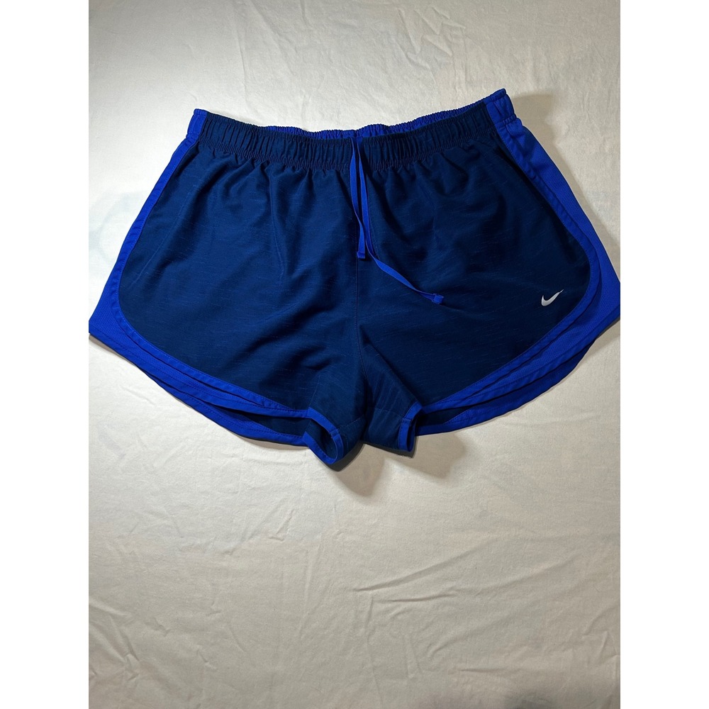 Nike Dri-FIT Running Shorts Womens Medium Navy Royal Blue Athletic Training 3"